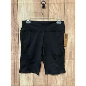 Dona Jo XS 2 Compress Biker Short black leggings pockets NWT